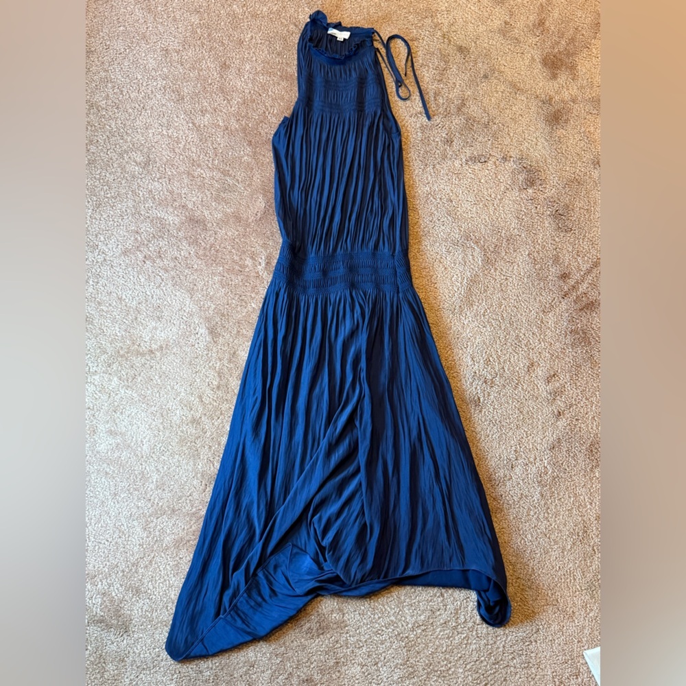 Ramy Brook Navy Blue Midi Dress